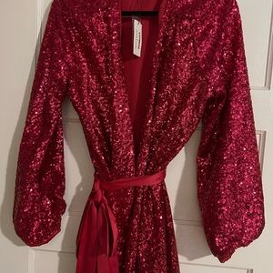 Hot Pink Sequins Dress